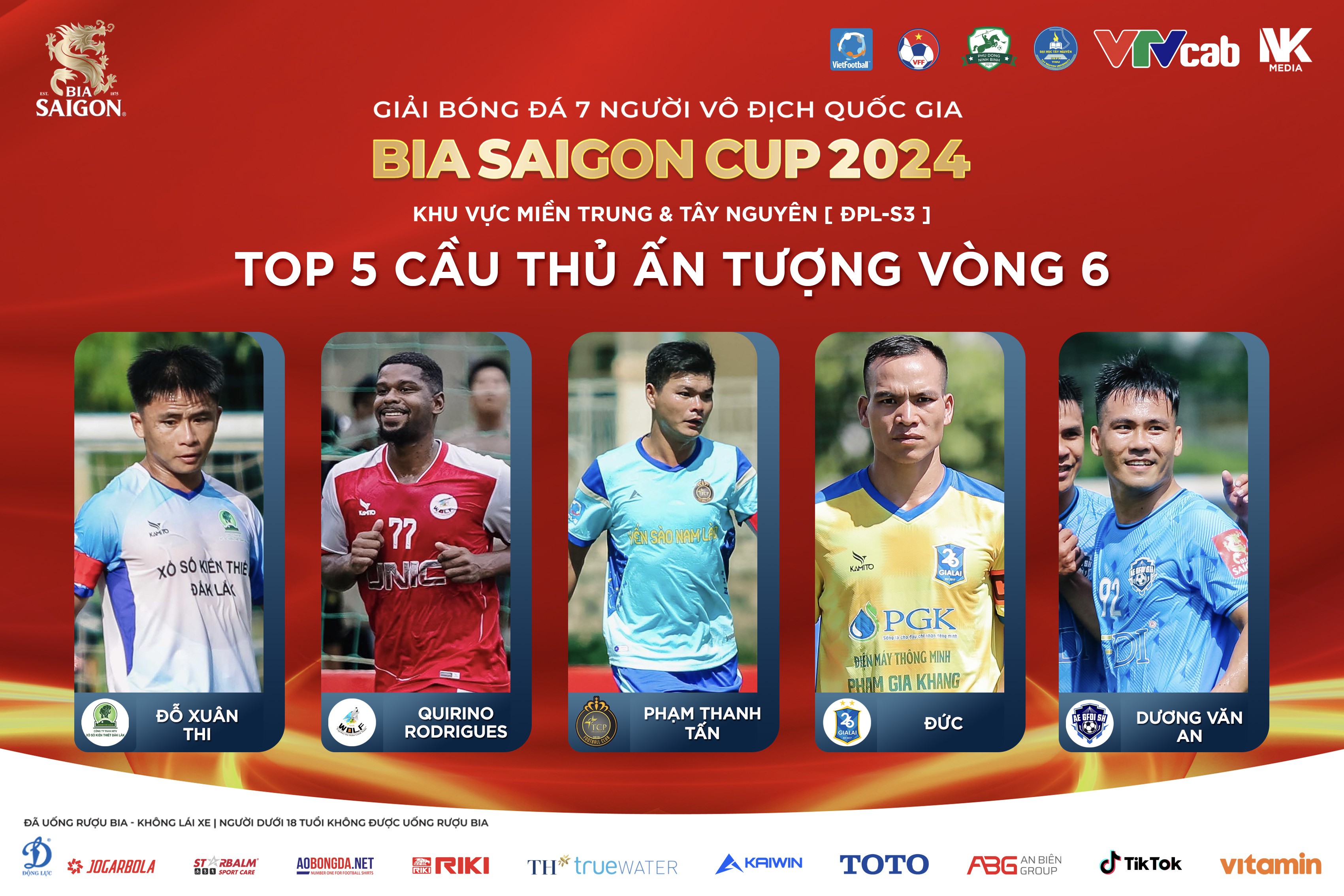 Bình chọn cầu thủ ấn tượng nhất vòng 6 ĐPL-S3